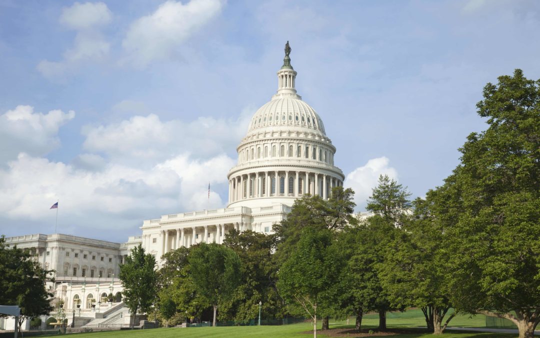 Outside view of the US Capitol Building